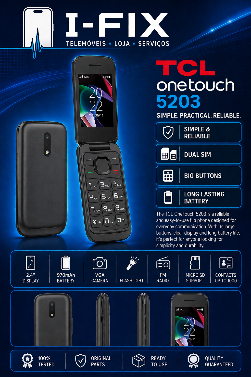 TCL OneTouch 5023 Flip